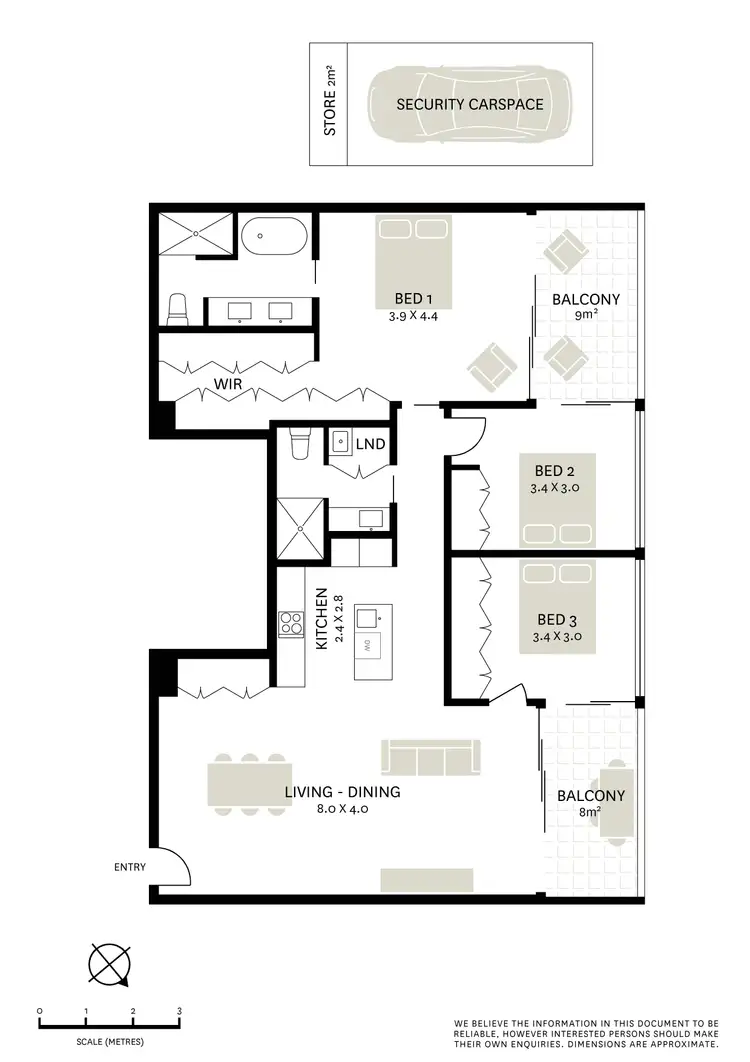 Floorplan of Homely apartment listing, 402/1 Meriton Street, Gladesville NSW 2111