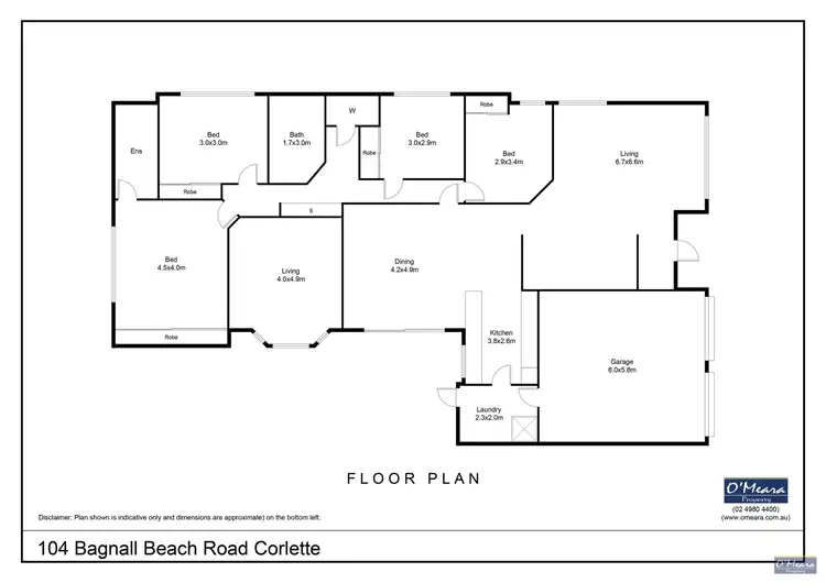Floorplan of Homely house listing, 104 Bagnall Beach Road, Corlette NSW 2315