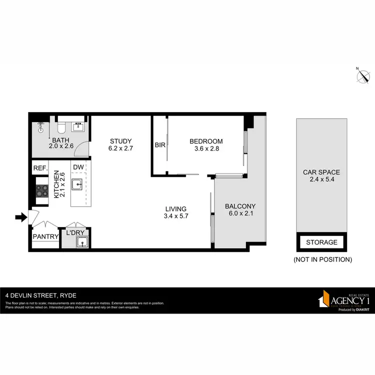 Floorplan of Homely unit listing, 618G/4 Devlin Street, Ryde NSW 2112
