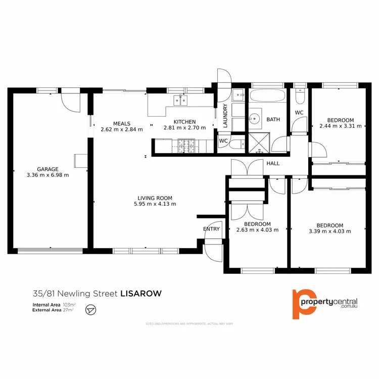 Floorplan of Homely unit listing, 35/81 Newling Street, Lisarow NSW 2250