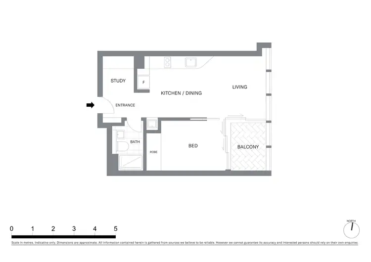 Floorplan of Homely apartment listing, 2603/161 Clarence Street, Sydney NSW 2000