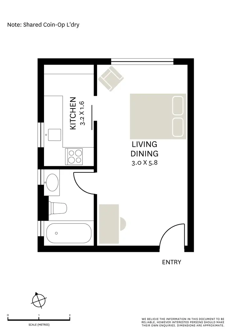 Floorplan of Homely studio listing, 1/18a Ballast Point Road, Birchgrove NSW 2041
