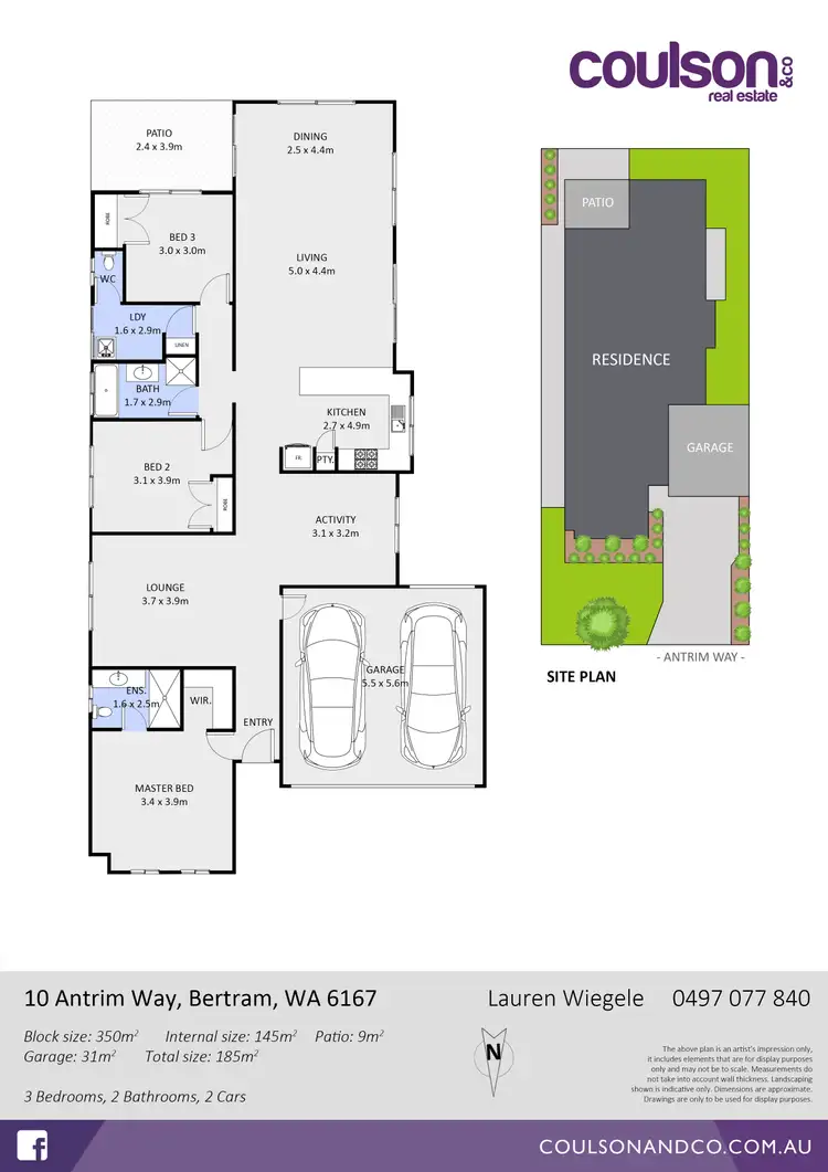 Floorplan of Homely house listing, 10 Antrim Way, Bertram WA 6167