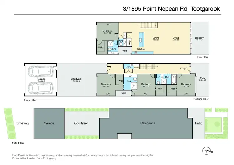 Floorplan of Homely townhouse listing, 3/1895 Point Nepean Road, Tootgarook VIC 3941