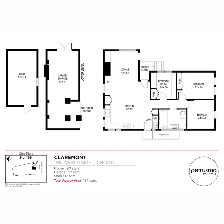 Floorplan of Homely house listing, 196 Abbotsfield Road, Claremont TAS 7011