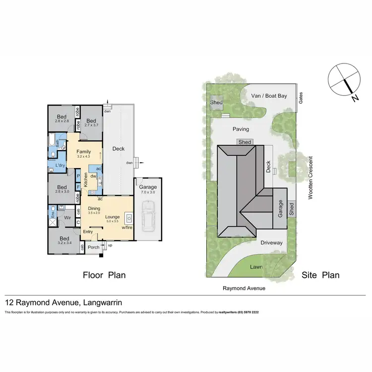 Floorplan of Homely house listing, 12 Raymond Avenue, Langwarrin VIC 3910