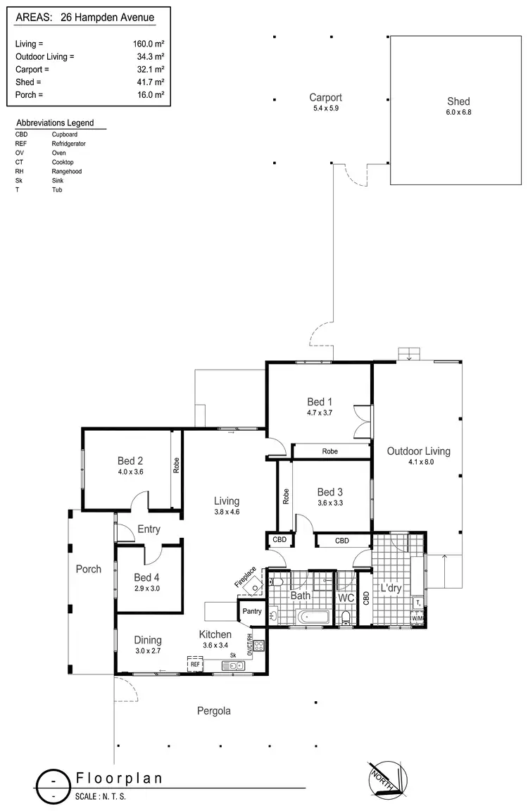 Floorplan of Homely house listing, 26 Hampden Avenue, North Wagga Wagga NSW 2650