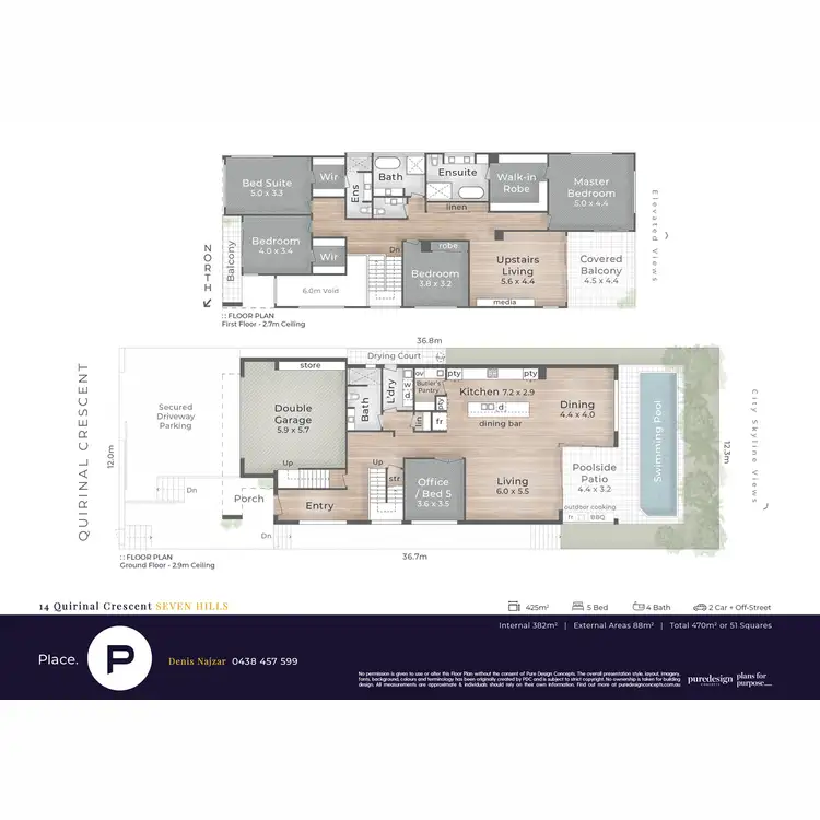 Floorplan of Homely house listing, 14 Quirinal Crescent, Seven Hills QLD 4170