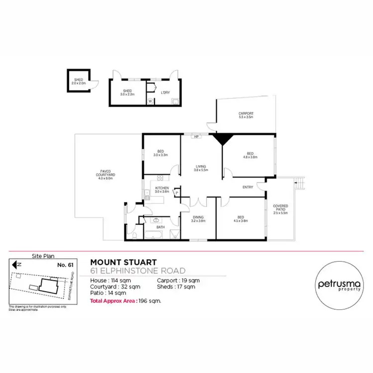 Floorplan of Homely house listing, 61 Elphinstone Road, Mount Stuart TAS 7000