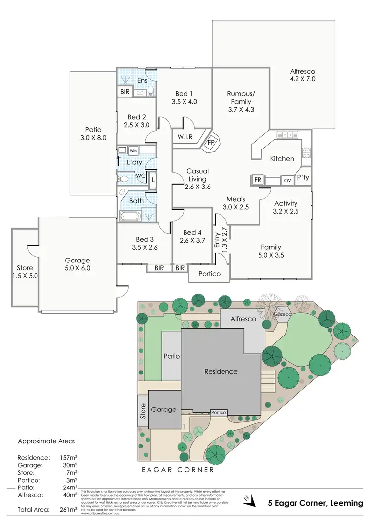 Floorplan of Homely house listing, 5 Eagar Corner, Leeming WA 6149