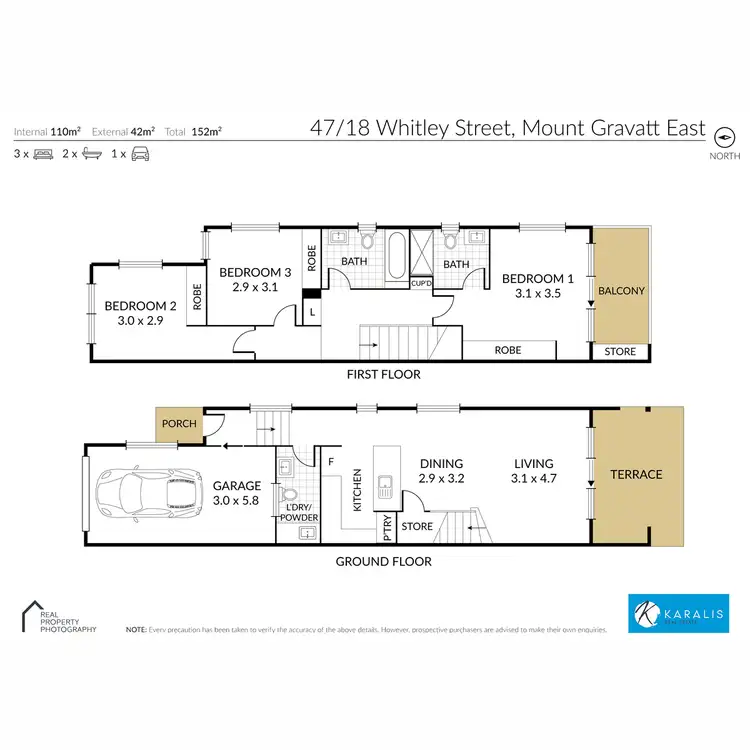 Floorplan of Homely townhouse listing, 47/18 Whitley Street, Mount Gravatt East QLD 4122