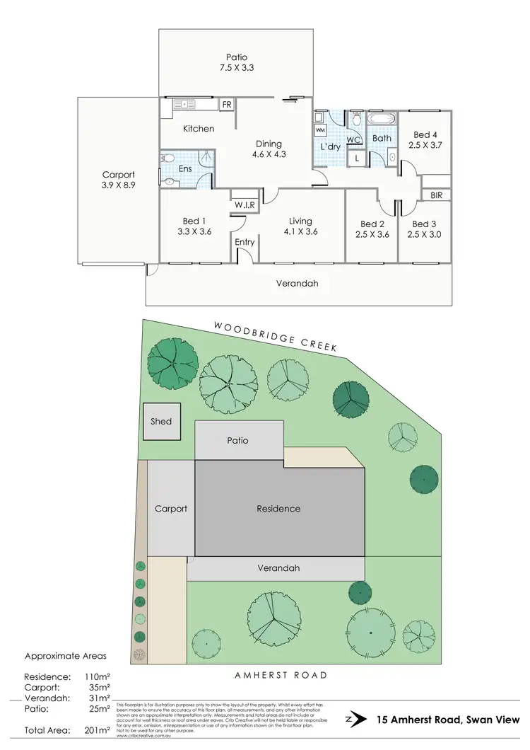 Floorplan of Homely house listing, 15 Amherst Road, Swan View WA 6056