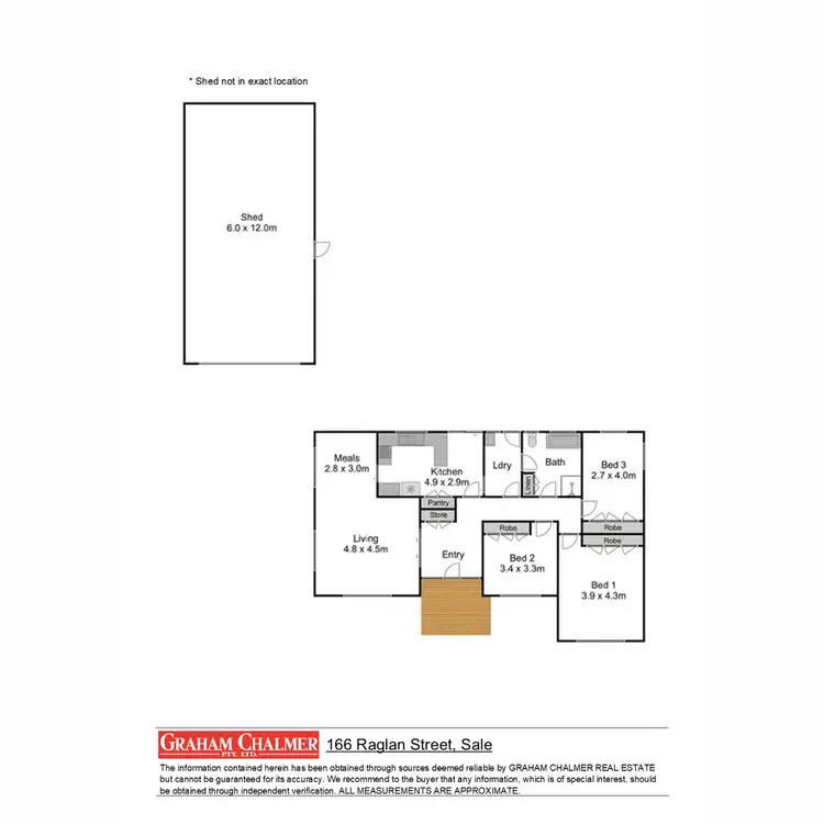Floorplan of Homely house listing, 166 Raglan Street, Sale VIC 3850
