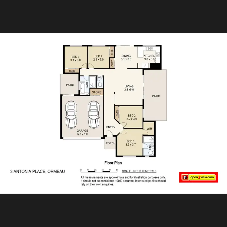 Floorplan of Homely house listing, 3 Antonia Place, Ormeau QLD 4208