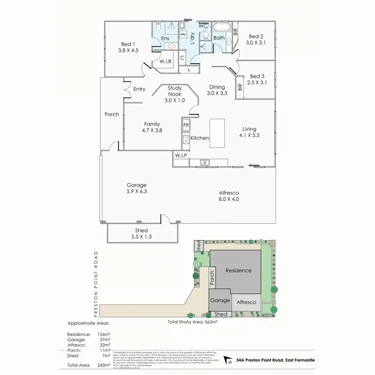 Floorplan of Homely house listing, 54A Preston Point Road, East Fremantle WA 6158