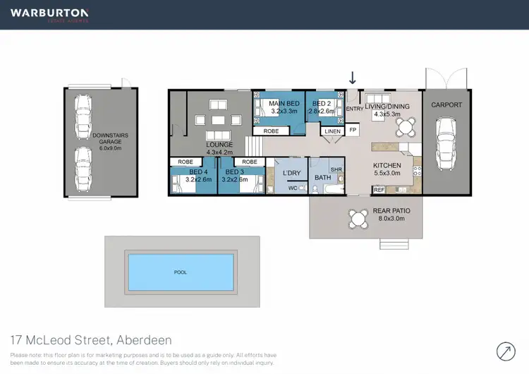 Floorplan of Homely house listing, 17 McLeod Street, Aberdeen NSW 2336