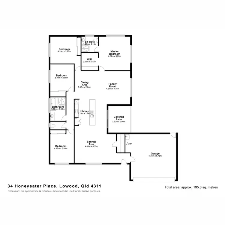 Floorplan of Homely house listing, 34 Honeyeater Place, Lowood QLD 4311