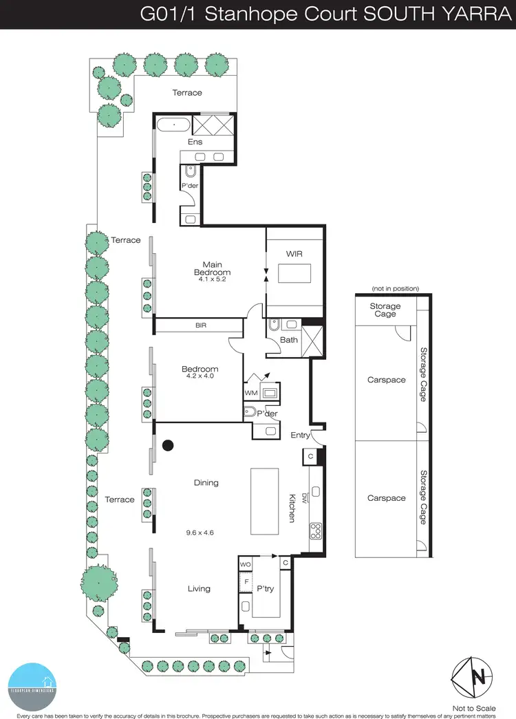Floorplan of Homely apartment listing, G01/1 Stanhope Court, South Yarra VIC 3141