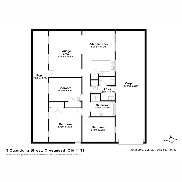 Floorplan of Homely house listing, 3 Quandong Street, Crestmead QLD 4132