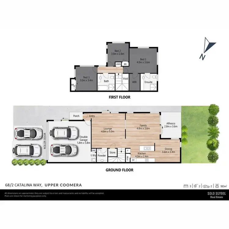 Floorplan of Homely townhouse listing, 68/2 Catalina Way, Upper Coomera QLD 4209