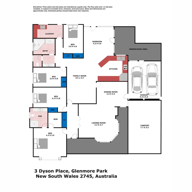 Floorplan of Homely house listing, 3 Dyson Place, Glenmore Park NSW 2745