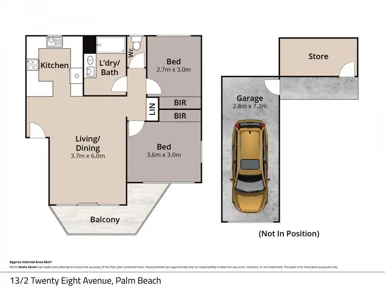 Floorplan of Homely unit listing, 13/2 Twenty Eighth Avenue, Palm Beach QLD 4221