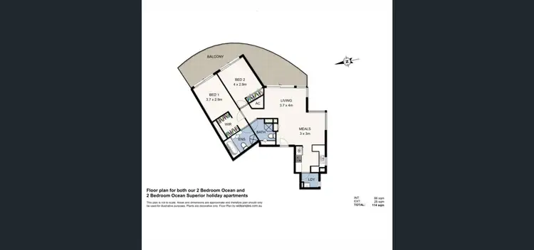 Floorplan of Homely apartment listing, 43/5 Woodroffe Avenue, Main Beach QLD 4217