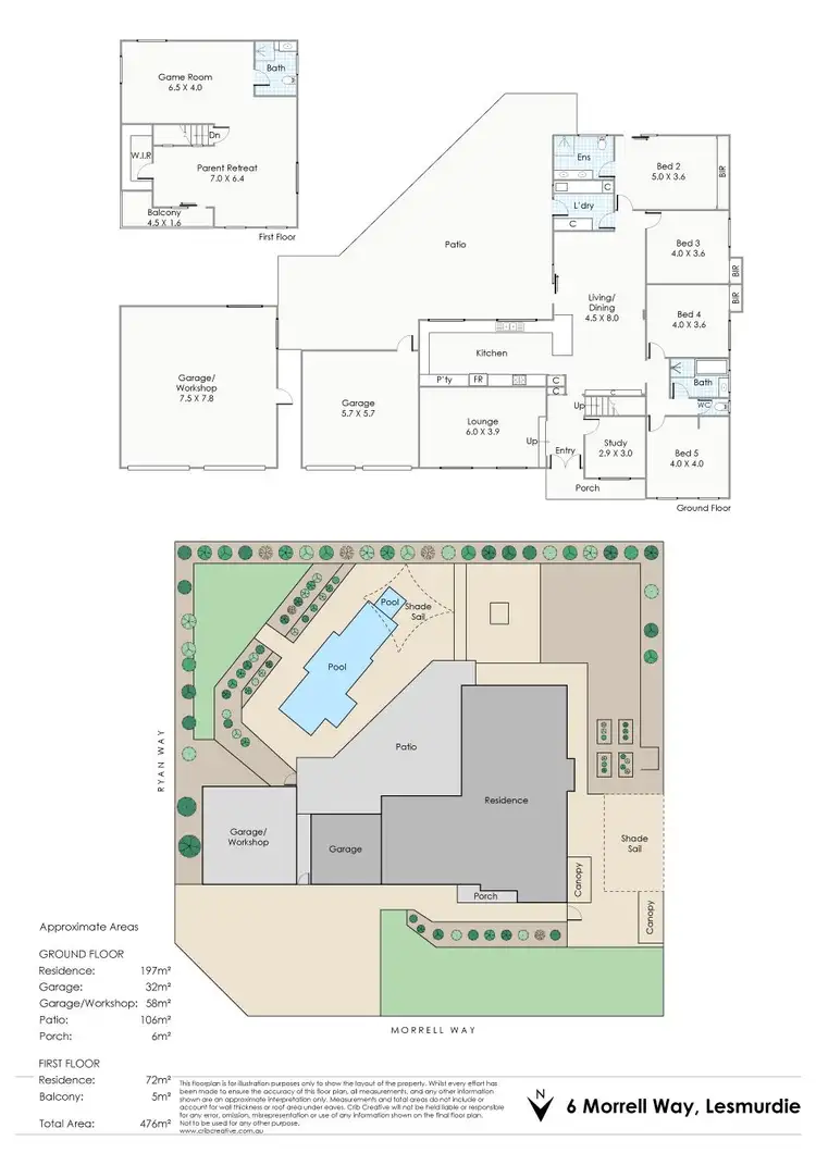 Floorplan of Homely house listing, 6 Morrell Way, Lesmurdie WA 6076