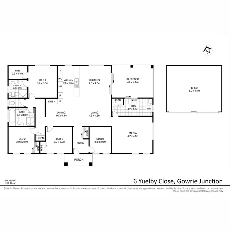 Floorplan of Homely house listing, 6 Yuelby Close, Gowrie Junction QLD 4352