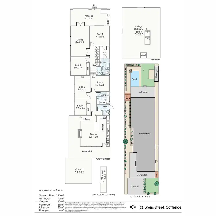 Floorplan of Homely house listing, 26 Lyons Street, Cottesloe WA 6011