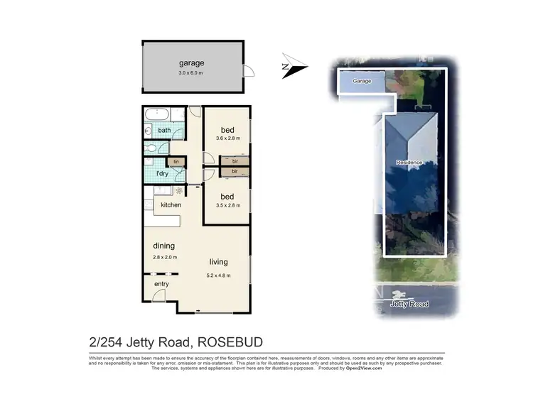 Floorplan of Homely unit listing, 2/254 Jetty Road, Rosebud VIC 3939