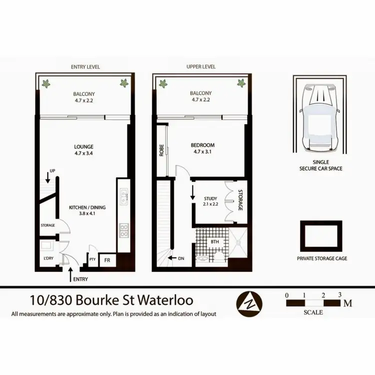 Floorplan of Homely apartment listing, Lv3/830 Bourke Street, Waterloo NSW 2017