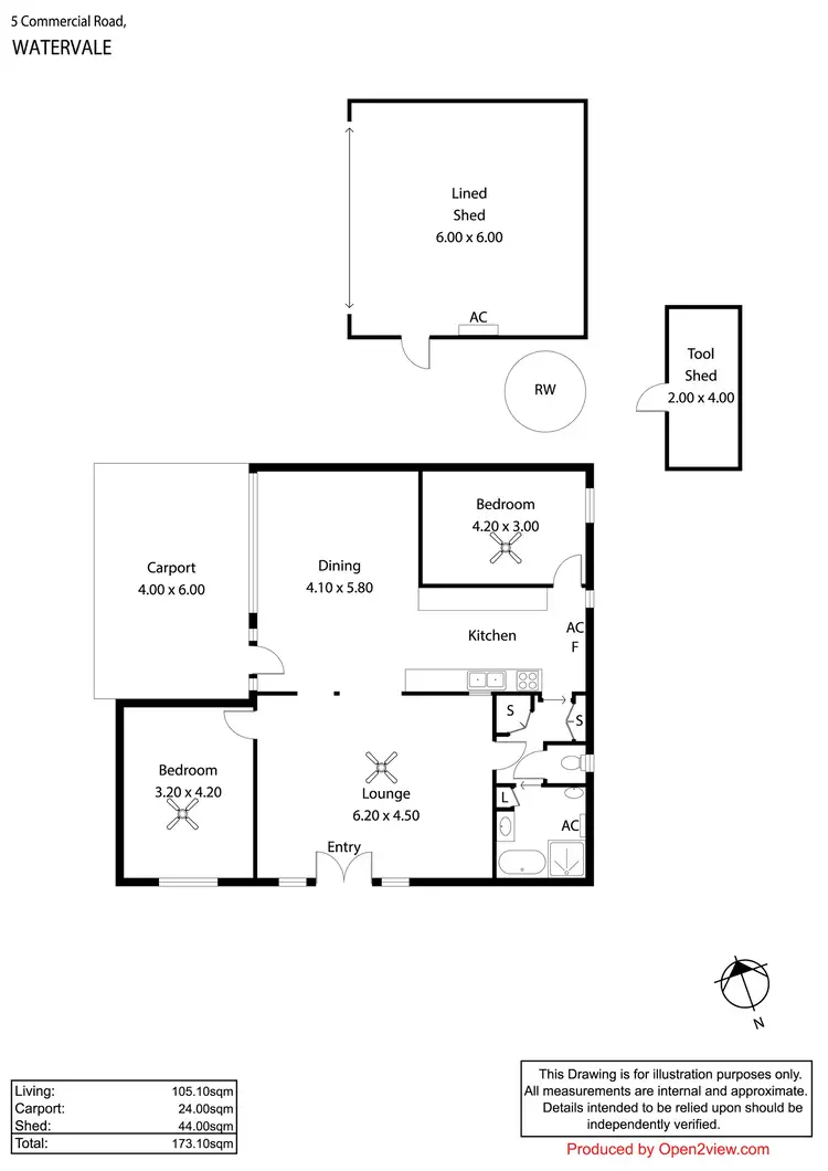 Floorplan of Homely house listing, 5 Commercial Road, Watervale SA 5452