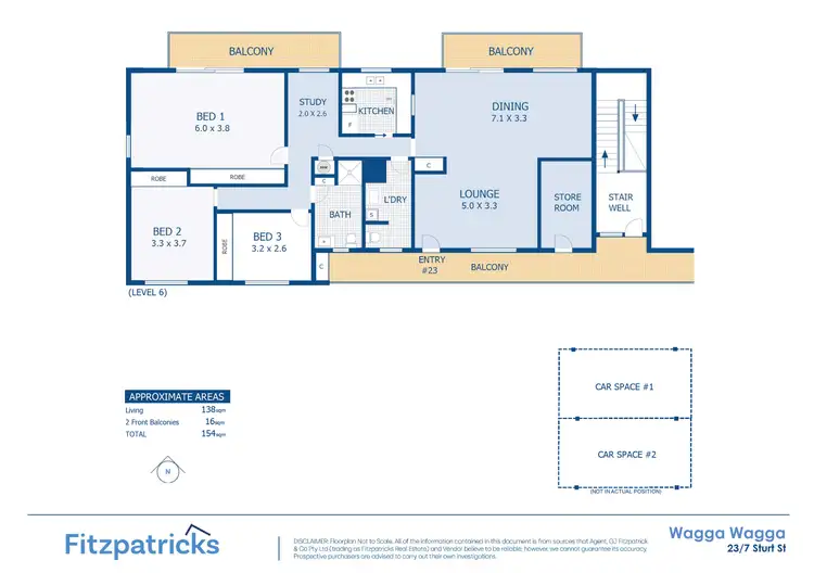 Floorplan of Homely unit listing, 23/7 Sturt Street, Wagga Wagga NSW 2650