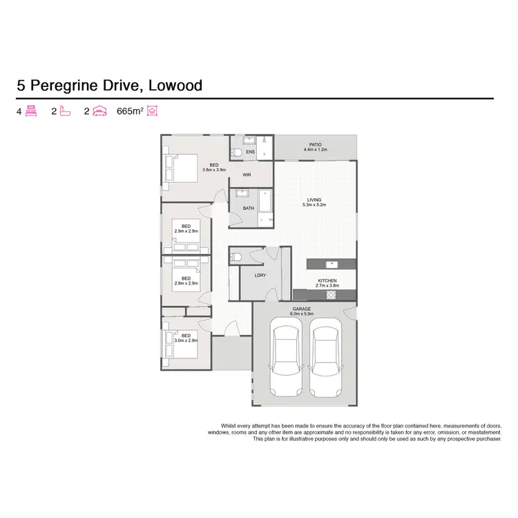 Floorplan of Homely house listing, 5 Peregrine Drive, Lowood QLD 4311