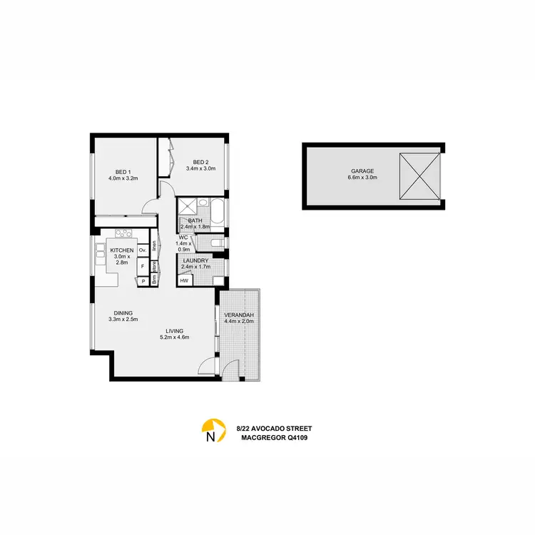 Floorplan of Homely unit listing, 8/22 Avocado Street, Macgregor QLD 4109