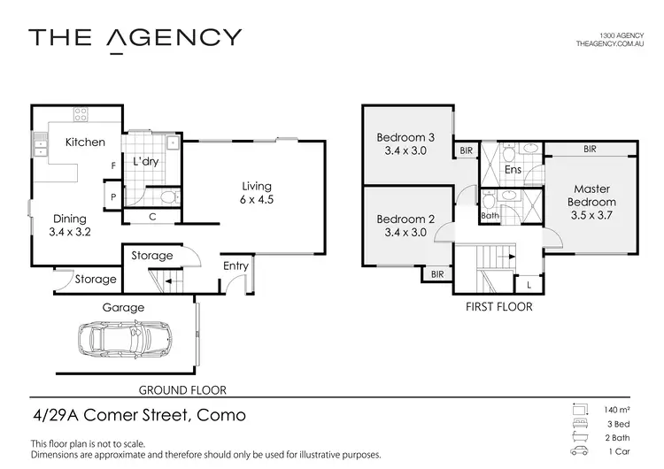 Floorplan of Homely townhouse listing, 4/29A Comer Street, Como WA 6152