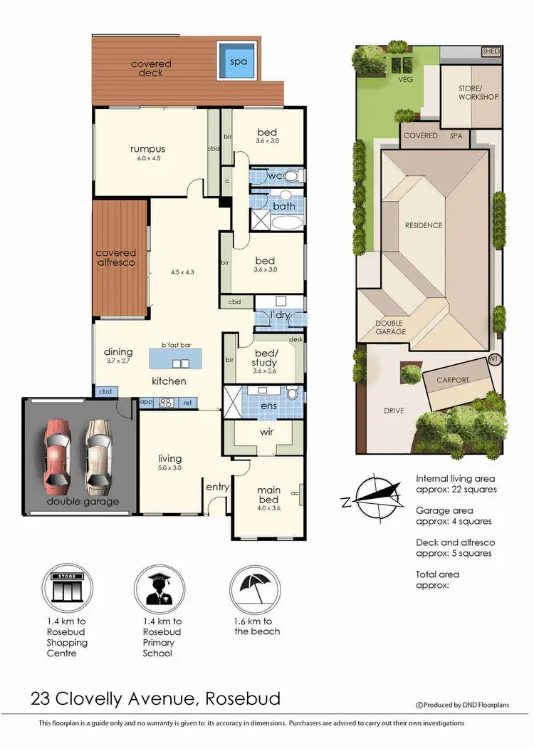 Floorplan of Homely house listing, 23 Clovelly Avenue, Rosebud VIC 3939
