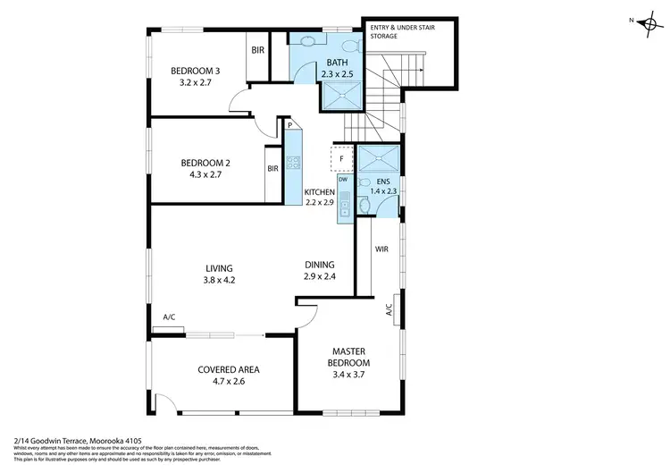 Floorplan of Homely townhouse listing, 2/14 Goodwin Terrace, Moorooka QLD 4105