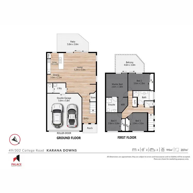 Floorplan of Homely townhouse listing, 49/302 College Road, Karana Downs QLD 4306