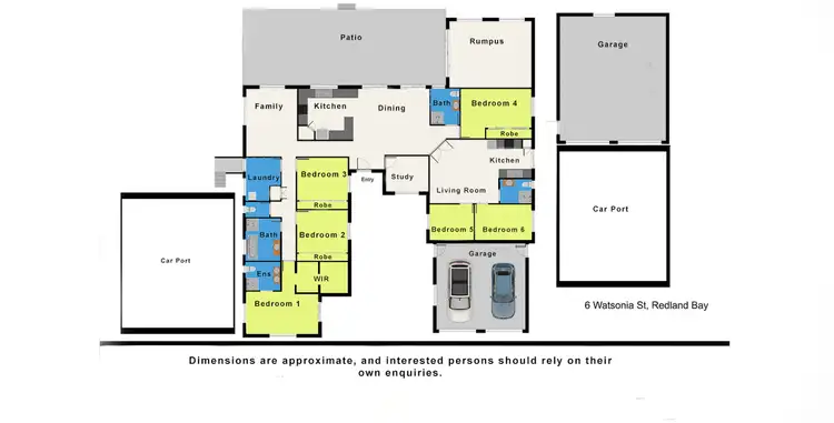 Floorplan of Homely house listing, 6 Watsonia Street, Redland Bay QLD 4165