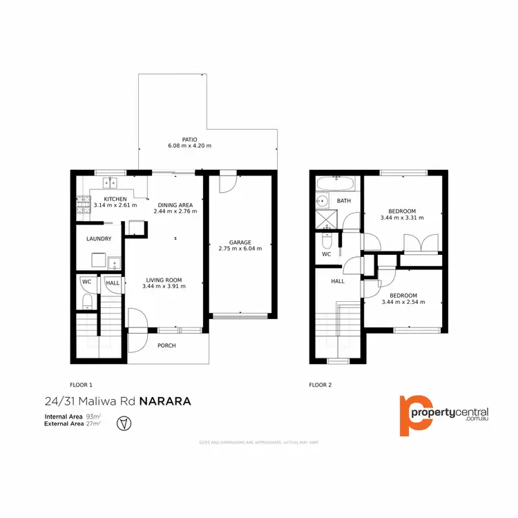 Floorplan of Homely townhouse listing, 24/31 Maliwa Road, Narara NSW 2250