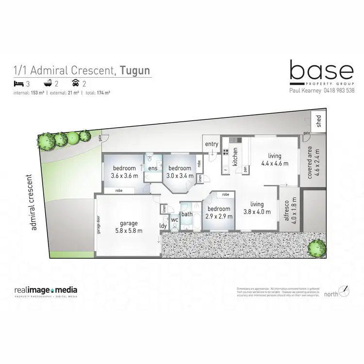 Floorplan of Homely semi-detached listing, 1/1 Admiral Crescent, Tugun QLD 4224