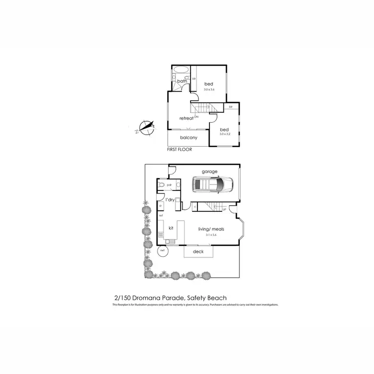 Floorplan of Homely unit listing, 2 / 150 Dromana Parade, Safety Beach VIC 3936