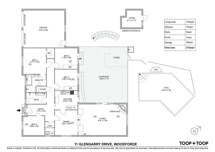 Floorplan of Homely house listing, 11 Glengarry Drive, Woodforde SA 5072
