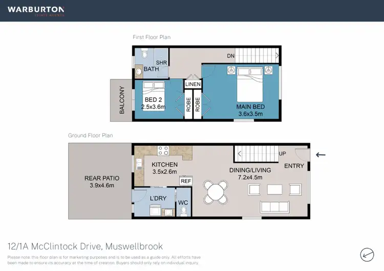 Floorplan of Homely townhouse listing, 12/1a McClintock Drive, Muswellbrook NSW 2333