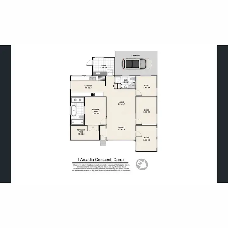 Floorplan of Homely house listing, 1 Arcadia Crescent, Darra QLD 4076