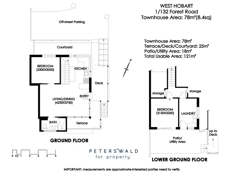 Floorplan of Homely townhouse listing, 1/132 Forest Road, West Hobart TAS 7000