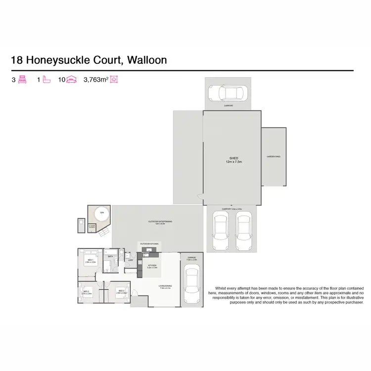 Floorplan of Homely house listing, 18 Honeysuckle Court, Walloon QLD 4306