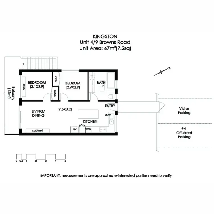 Floorplan of Homely unit listing, 4/9 Browns Road, Kingston TAS 7050
